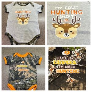 NWOT Mossy Oak Set of (2) Hunting Theme Creepers, Infant 18 months